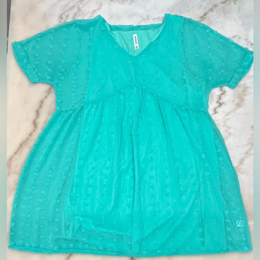 Zenana Outfitters Teal Mini Dress